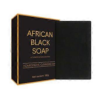 African Black Soap for Men,Niacinamide Soap Whitening Skin,Moisturizing,Cleansing,Exfoliating,Handmade Bath Soap Bar for Body&Face,Activated Charcoal