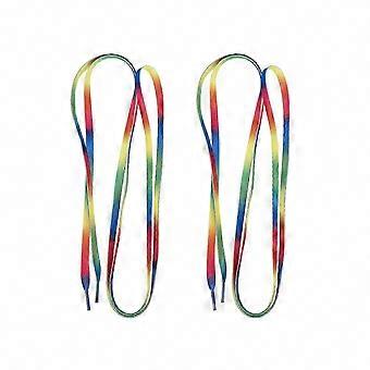 Skate, Roller Skate, and Sports Shoe Laces - 1 Pair of Flat Colored Shoelaces