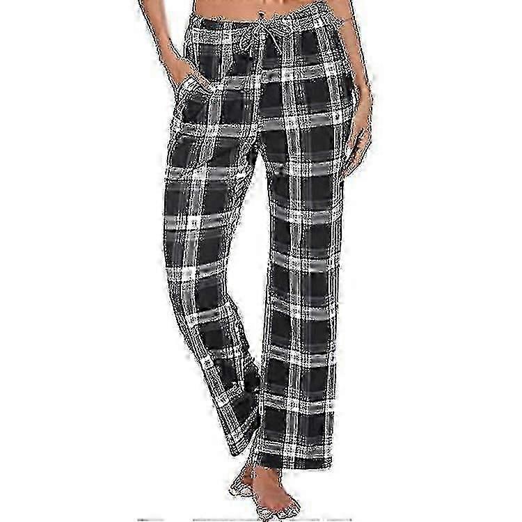 Heren zachte flanellen geruite pyjamabroek