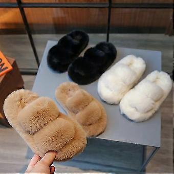 White Outside Kids Cotton Slippers
