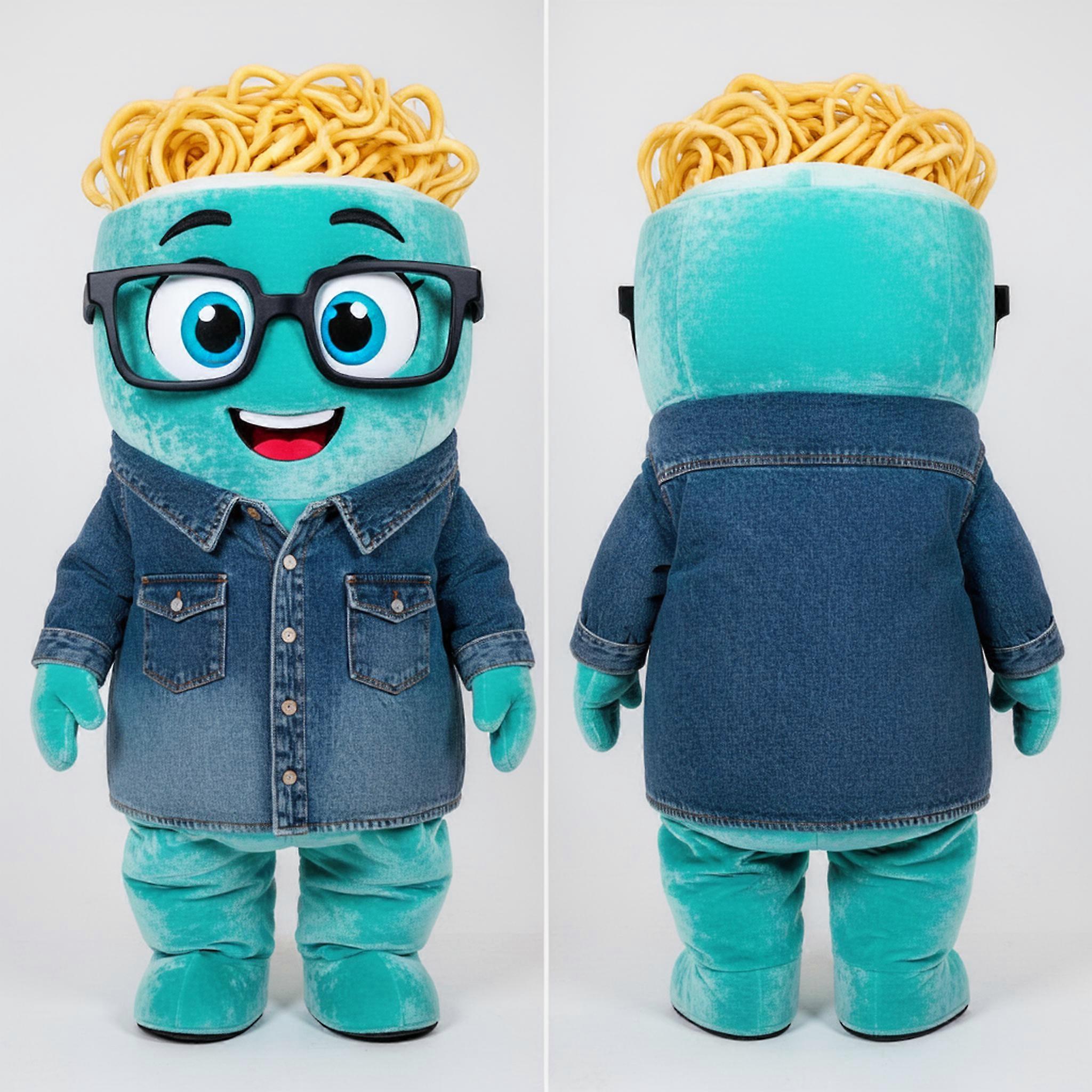 MASTICOT Turquoise Velvety Ramen Mascot