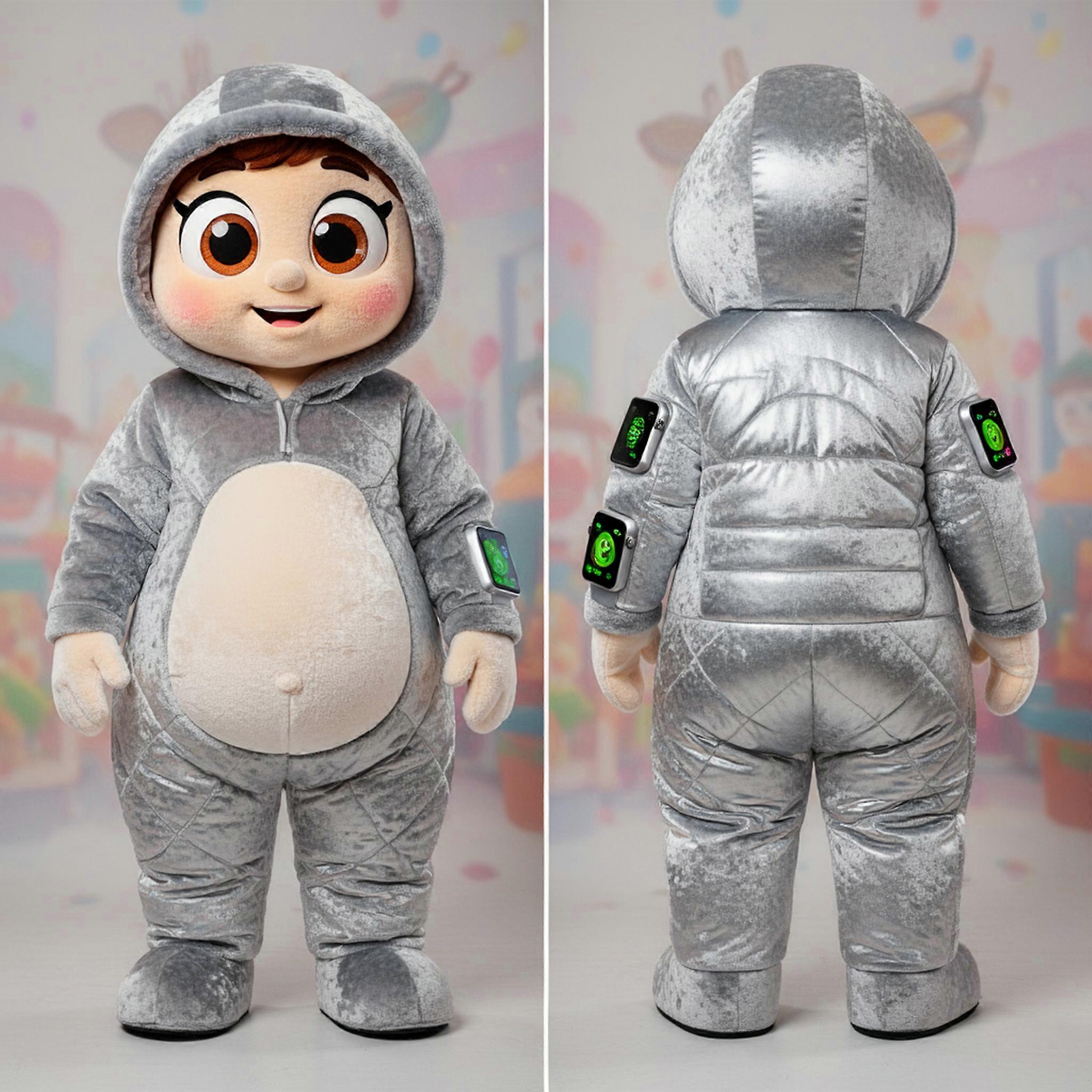 MASTICOT Silver Plush Jambalaya Mascot