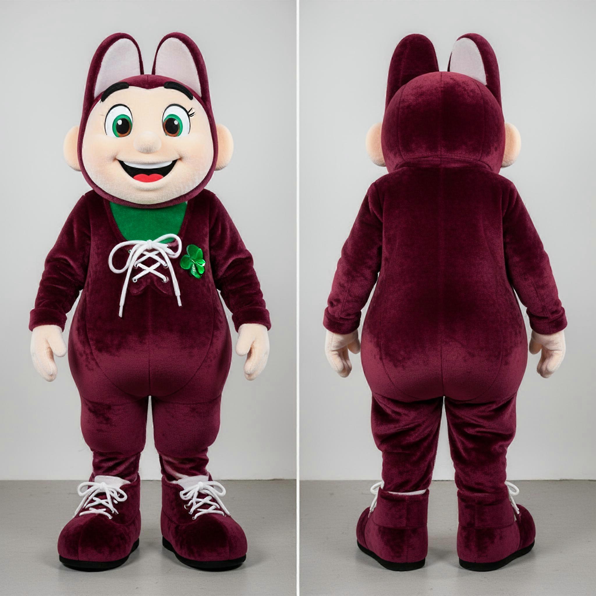 MASTICOT Maroon Rounded Irish Dancing Shoes Mascot