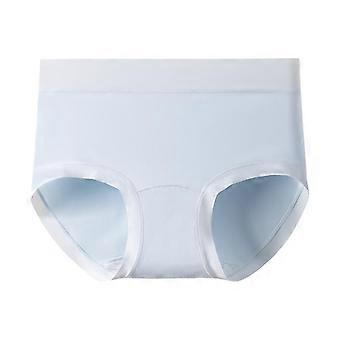 Women High Waist Pure Cotton Antibacterial Crotch Plus Size Solid Triangle Panties