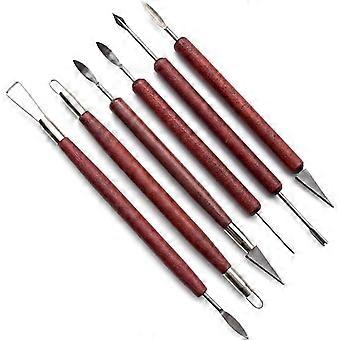 6 Pz Argilla Scultura Modellazione Strumenti Cera Intagliatori Strumenti A Doppia Estremità In Acciaio Inox Cera Argilla Scultura Scultura Strumenti Fai Da Te Per Professionale Art Crafts C