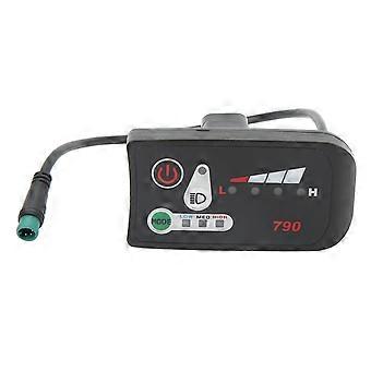 Electric Bike LED Power Display Panel Electric Bike Modification Display Meter with Waterproof 5P Male Plug for 22.2mm Handlebars 48V