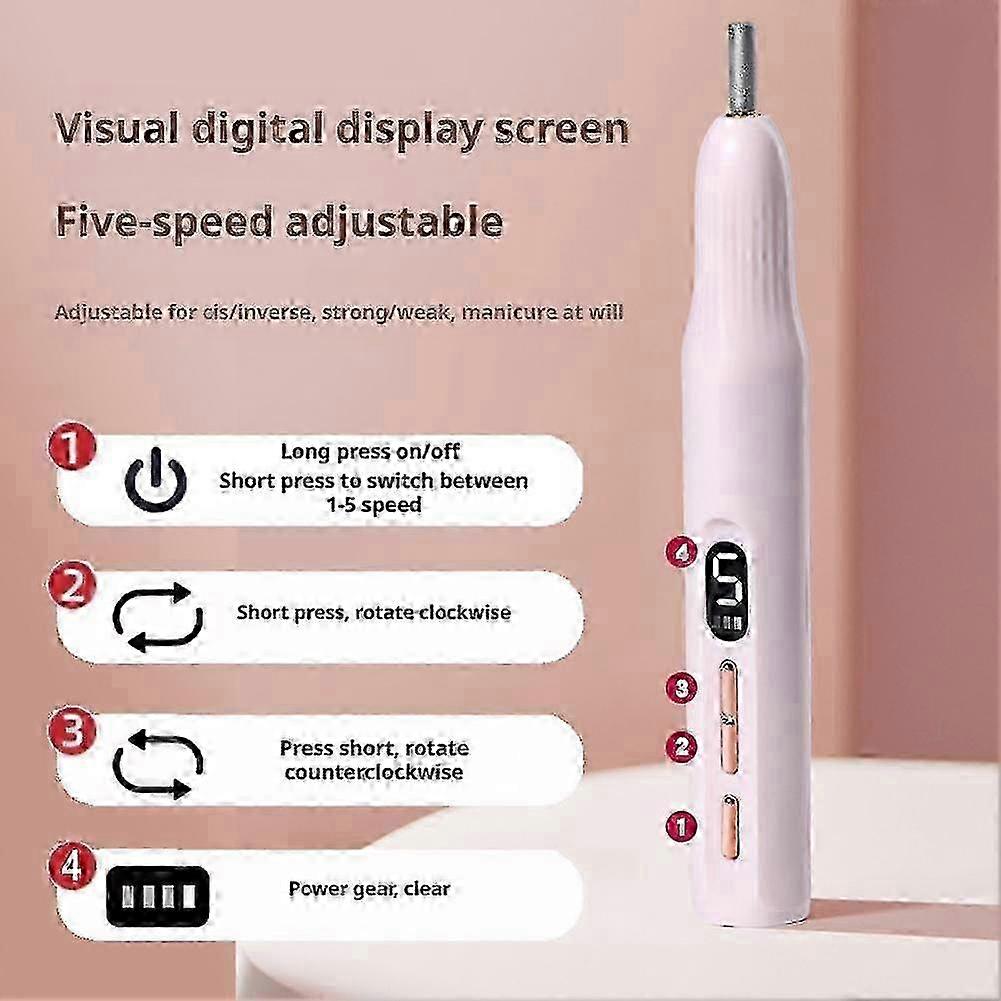 Lightweight Nail Drill 6-Hour Battery