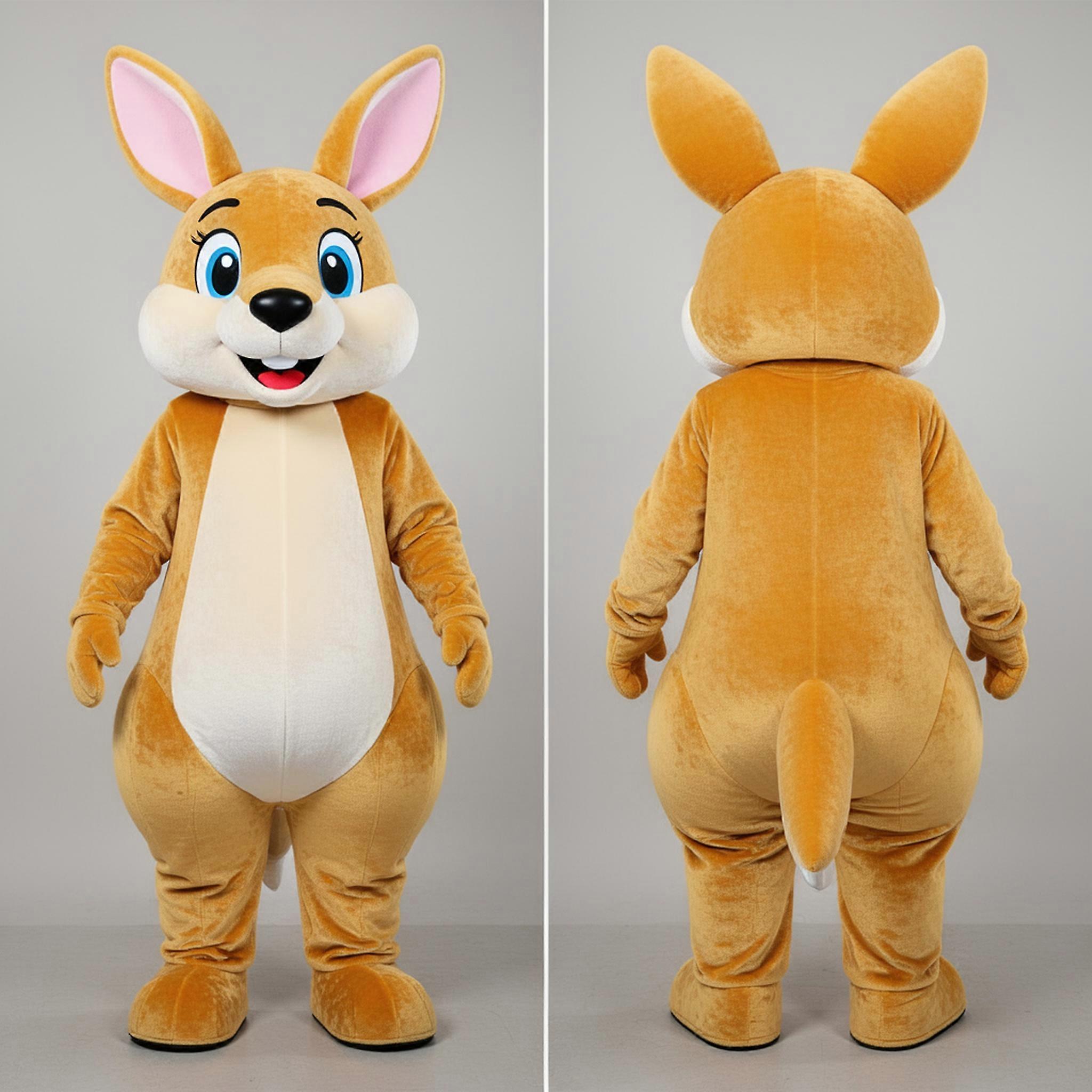 MASTICOT Golden Plush Kangaroo Mascot