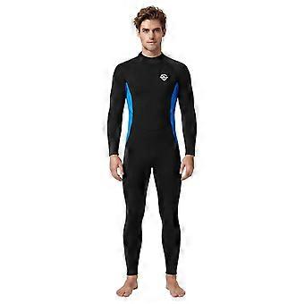 Herre 3 mm våtdrakt med lange ermer i kloropren neopren, dykkerdrakt, surfing, snorkling, svømming i kaldt vann