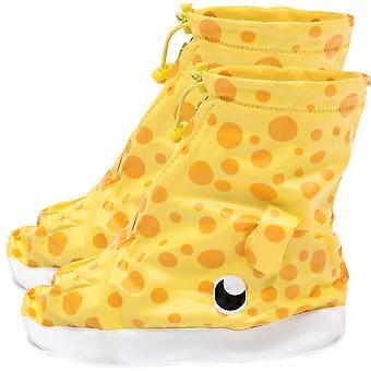 Waterproof Shoes Cover Yellow Anti-Slip Shoe Cover for Protecting Shoes 2Pcs