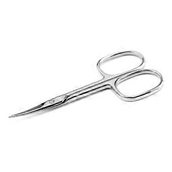 Manicure Scissors for Cuticle Nail Eyebrow Eyelash Trimming Stainless Steel Curved Blade