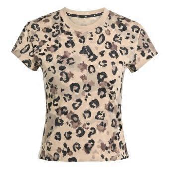 Adidas Womens/Ladies Leopard Print Jersey Crew Neck T-Shirt