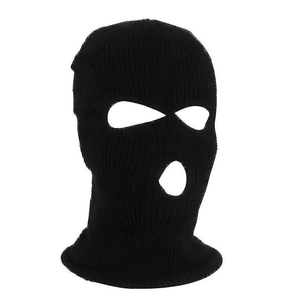 Full Face Ski Mask Winter Cap clava Hood Beanie Warm Tactical Hat 3 Hole_ha