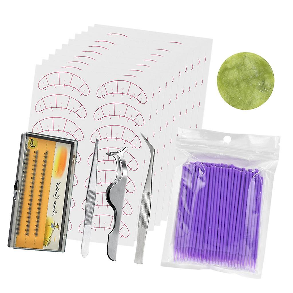 124x Eyelash Extension Tool Set Eyelashes Grafing Applicator Mixed Purple