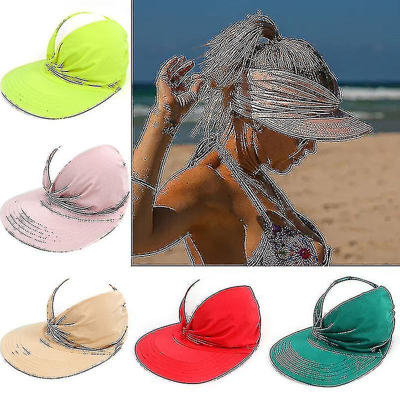 女性スポーツサンバイザー帽子空のトップ野球サンキャップ、UV保護付き女性サンハット(bebetter)