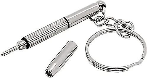 Multifunction Eyeglass Screwdriver Mini Hand Tool 3-in-1 Eyeglass Screwdriver Sunglass Watch Repair Kit With Keychain