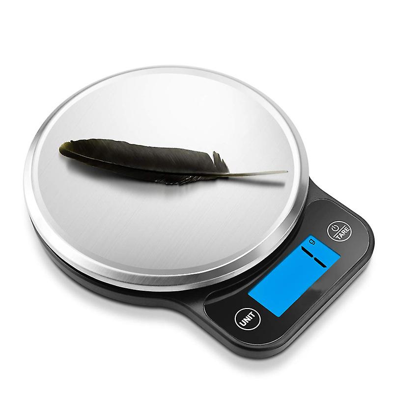 Basics Digital Kitchen Scale, BPA Free, Stainless Steel with LCD Display