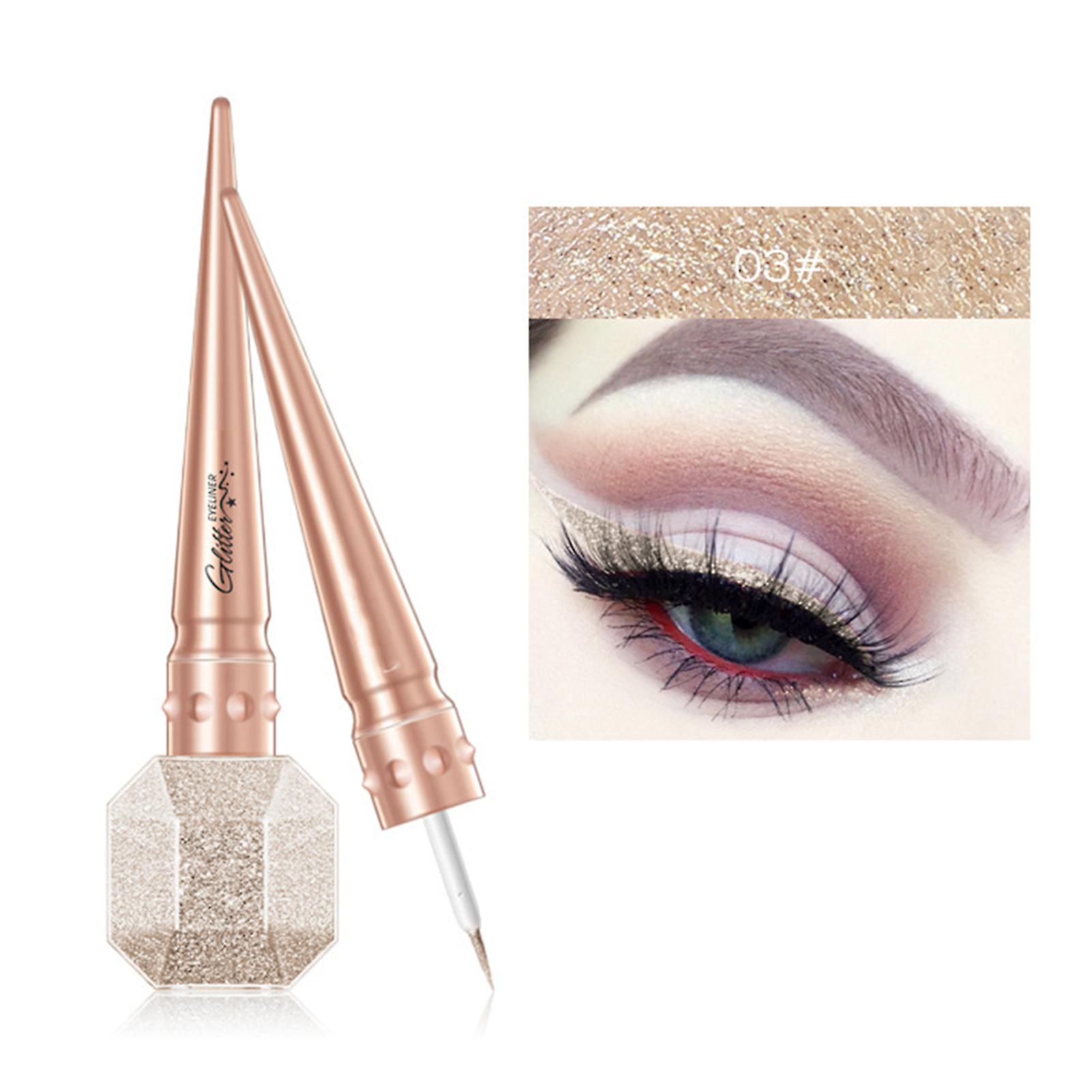 Colorful Glitter Eyeliner Long Lasting Smudge-proof Eye Liner Highlight Brighten Liquid Eye Liner