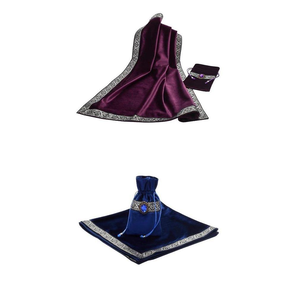 Sets Retro Tarot Card Table Cloth Divination Velvet Drawstring Pocket