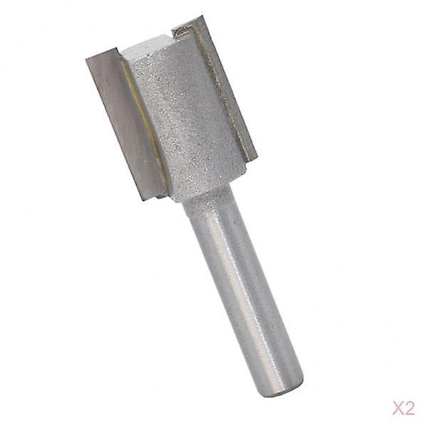 2 Pieces Single Flute Straight Wood Router Bit 1/4" Shank Groove Chisel
