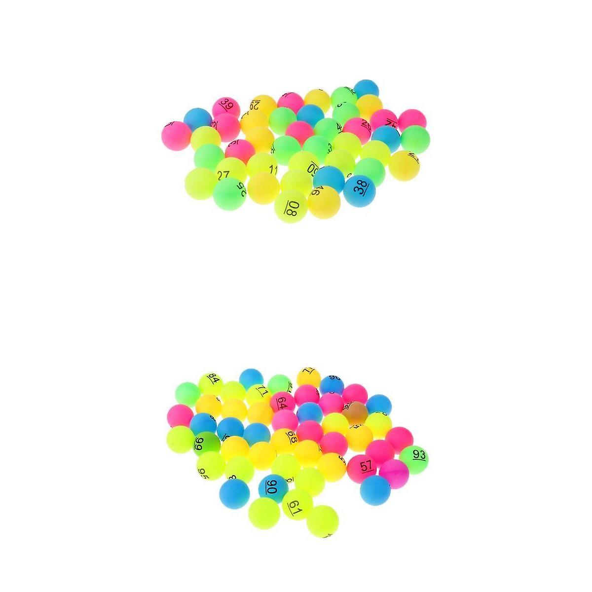 100 Pieces Assorted Color PP Material Table Tennis Balls 40mm Number 1 - 100