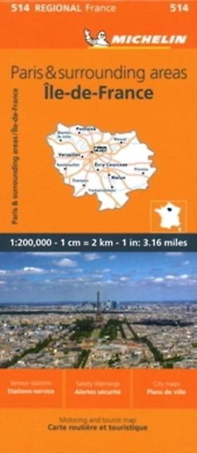 Iledefrance Michelin Regional Map 514 by Michelin Paperback Book