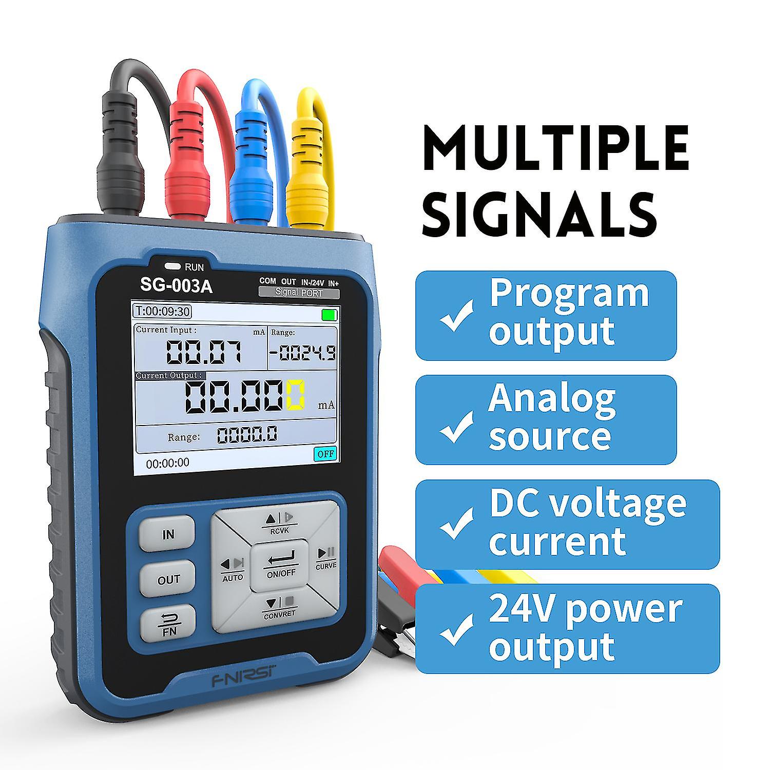 Fnirsi Sg-003a 0-10v Simulatore di tensione di corrente regolabile 4-20ma Generatore di segnali Sorgenti Trasmettitore Calibratore Trasmissione