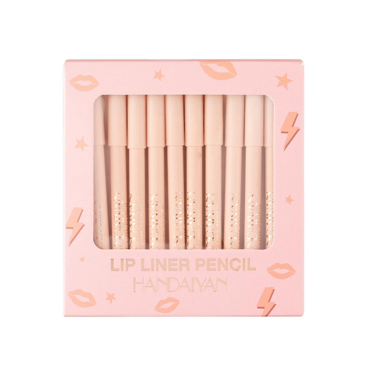 12-Color Lipstick Lip Liner Set Easy to Use Velvet Lip Gloss Natural and Long-Lasting