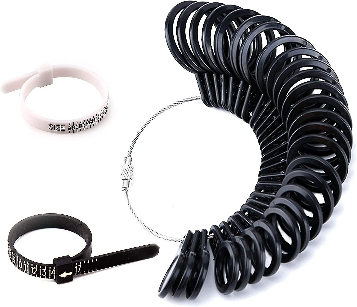 Ring Sizer Measuring Tool Wand Set Including 1 Ring Sizer And 2 Finger Gauge Wands