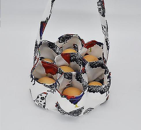 Canvas Egg Basket Bags, Eggs Collecting Basket For Gathering Eggs With 7 Pouches And Lanyard For Chicken Hen Duck Goose Eggs Farmhouse Henhouse