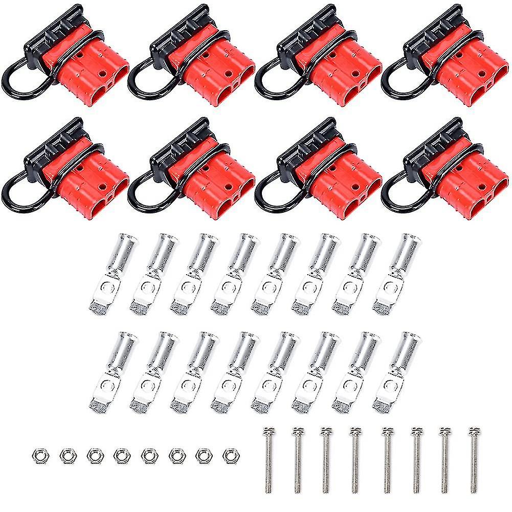 8db No. 6-10 méretű Anderson csatlakozó dugó 50a 12-36V akkumulátor csatlakozó piros akkumulátor gyors disconnec (kui)