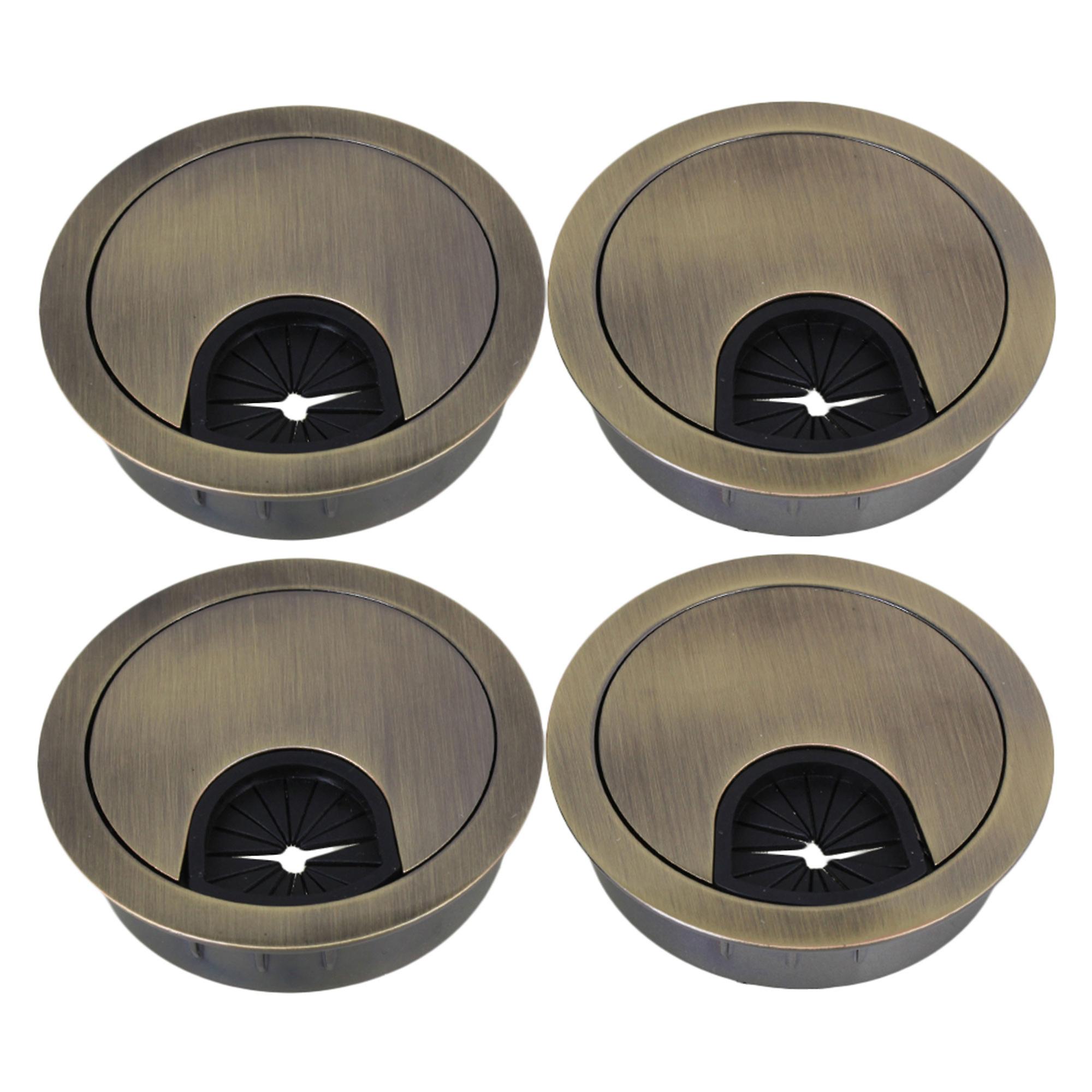 4Pcs 50mm Grommet Table Cable Computer Desk Wire Hole Cover Zinc Alloy