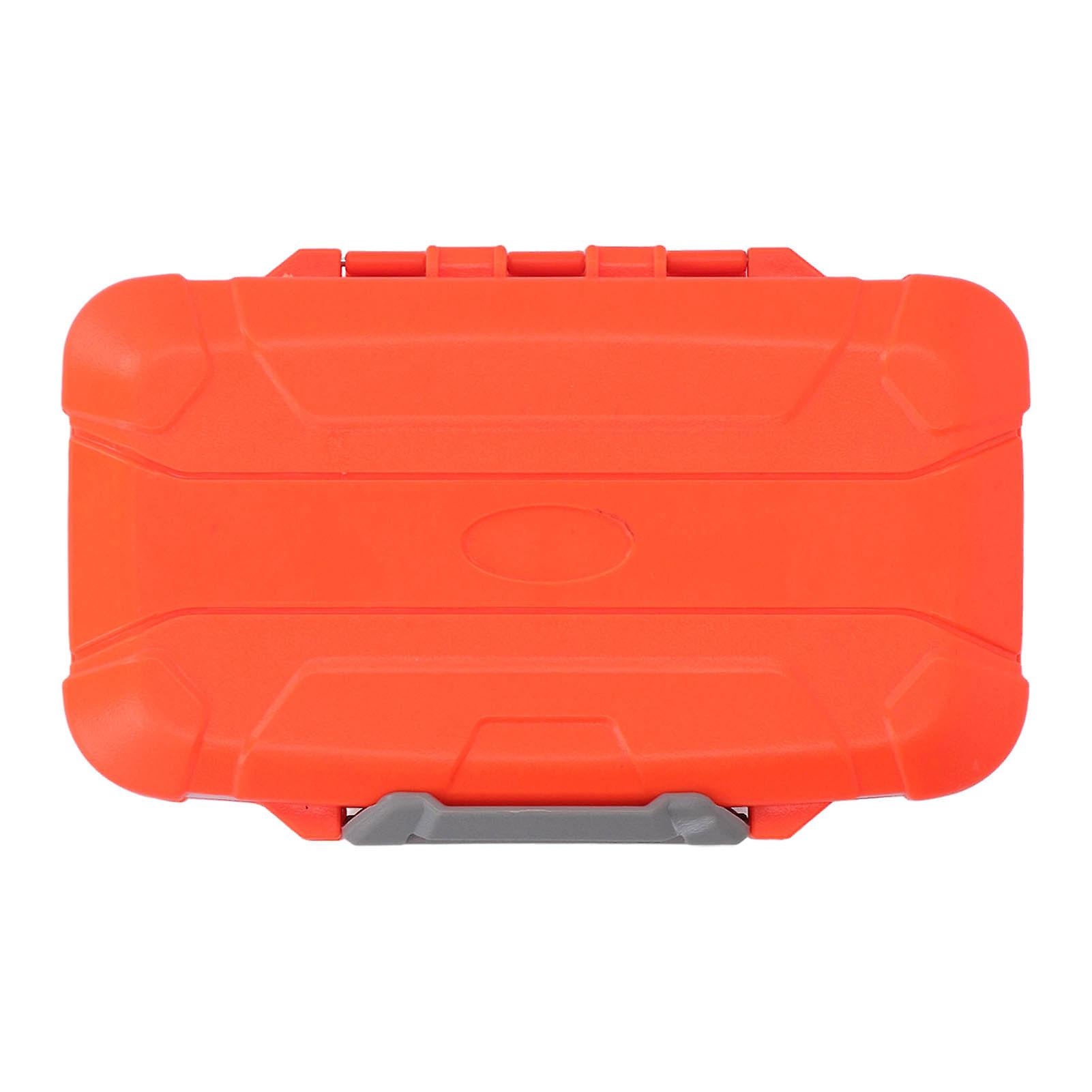 Durable Orange Fishing Tackle Box with Double Openings, Shockproof & Waterproof