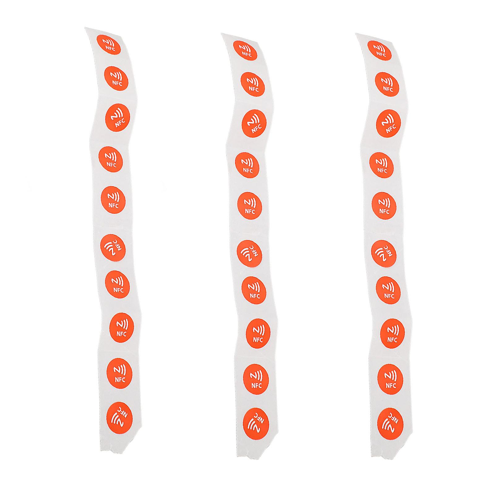 30PCS NFC-Tags NFC-Aufkleber kompatibel für TagMo und für amiibo 504 Byte Speicher voll programmierbar rot
