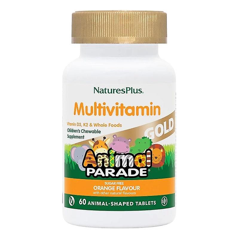 Nature's Plus Animal Parade Gold Chewable Multi Orange Flavour 60 (29935)