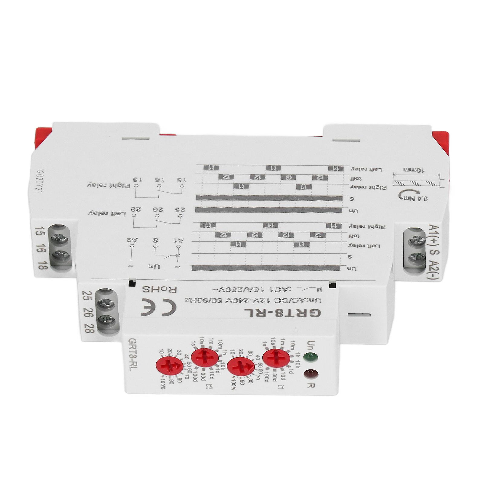 Alternate Circulation Type Time Relay AC DC12V‑240V Time Relay 0.1s to 10 Days LED Indicator