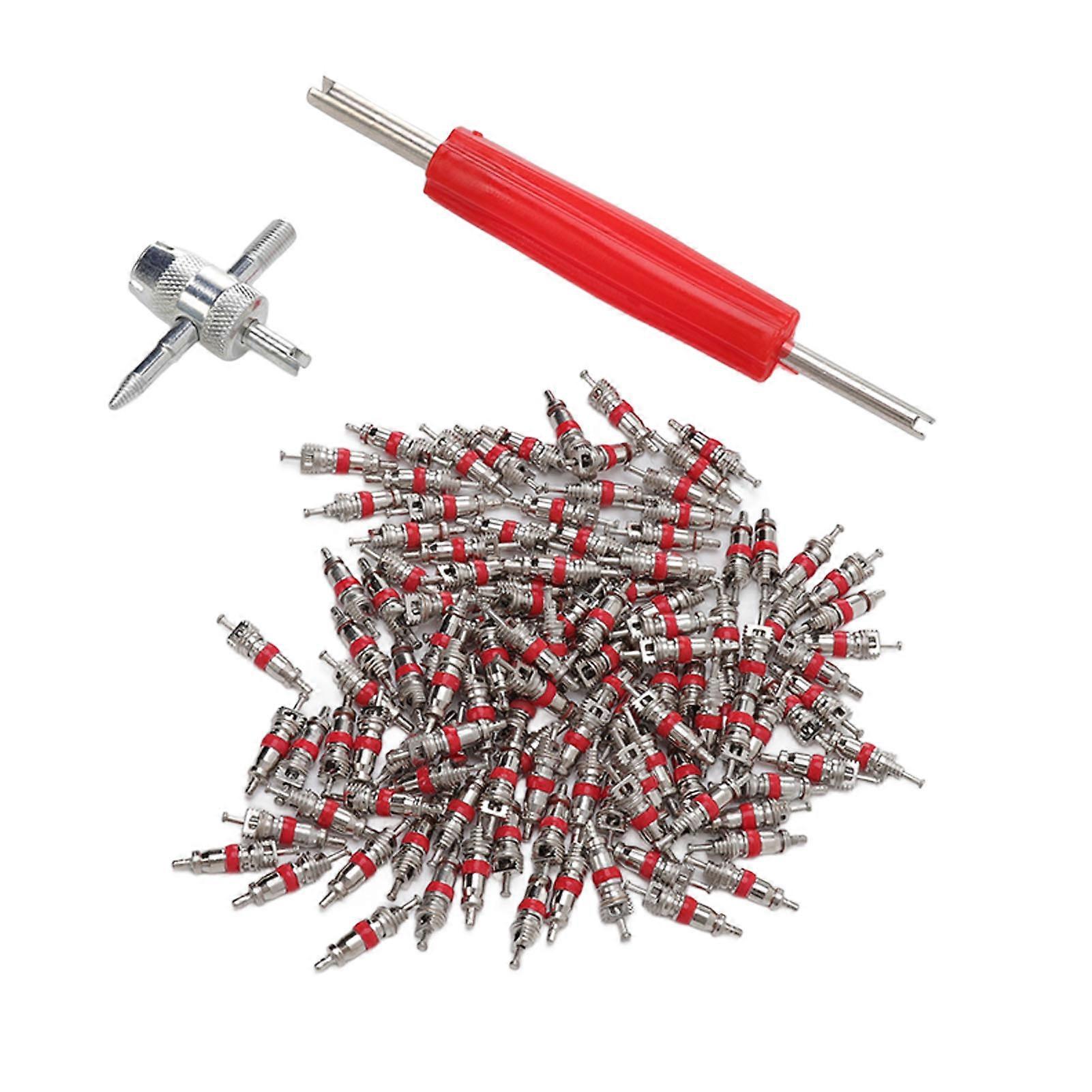 MotorMinds Tire Valve Stem Core Double Head Remover, 4 Way Removal Repair Tool for Car, Truck, SUV, ATV