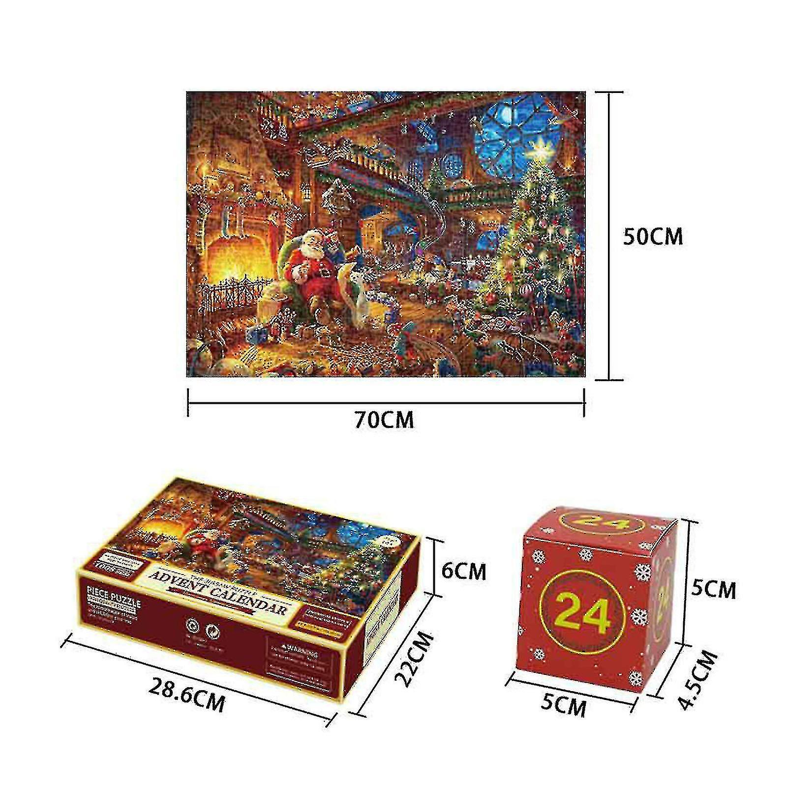 Advent 2023 - Fireside Puzzles för vuxna barn, 24 1008 bitar Countdown