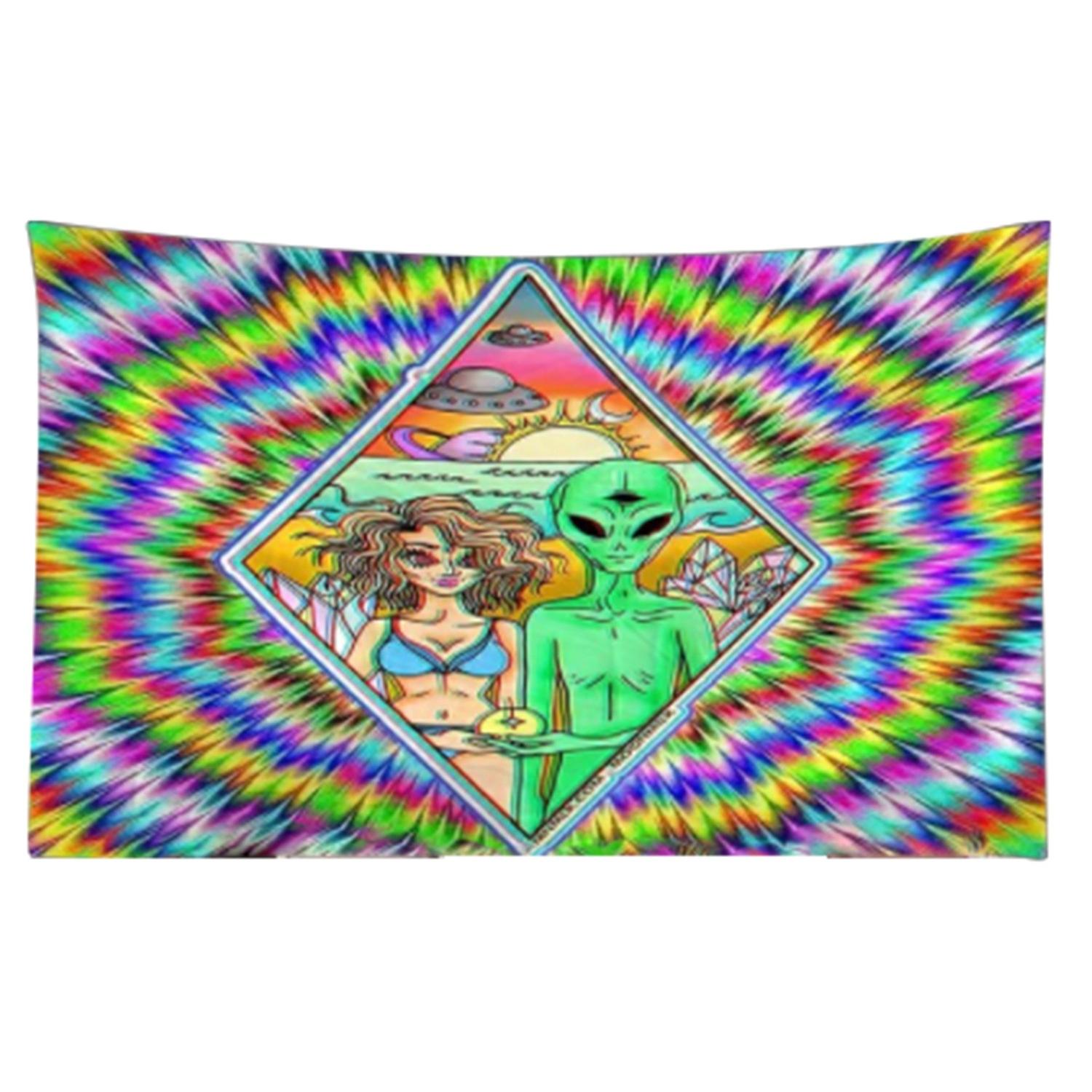 Multifunctional Wall Tapestry Clear Pattern Linen Spiritual Consolation Hanging Carpet Household Sup
