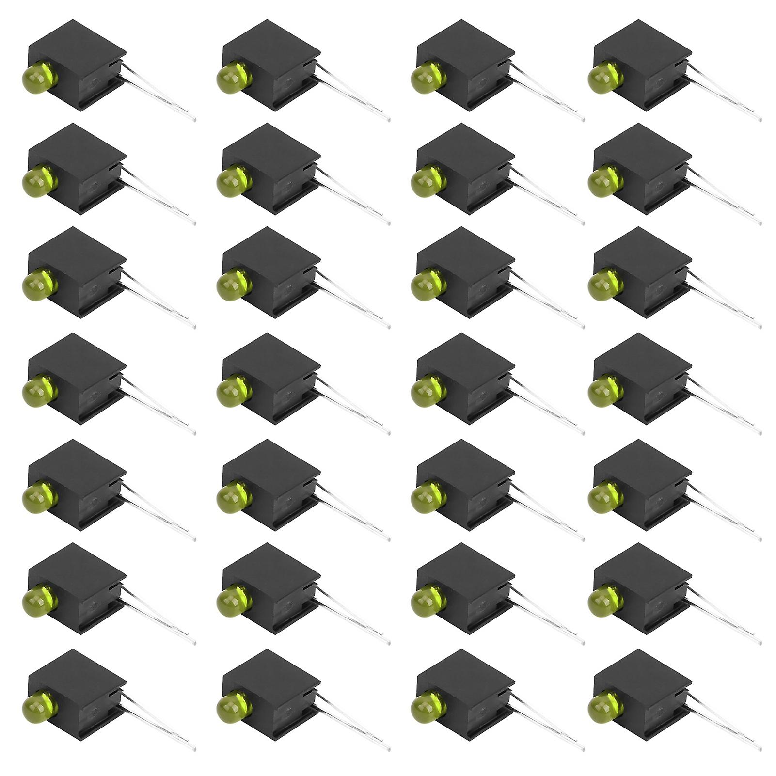 100Pcs 3mm LED Shade Yellow Light Kit with Side Single Holder