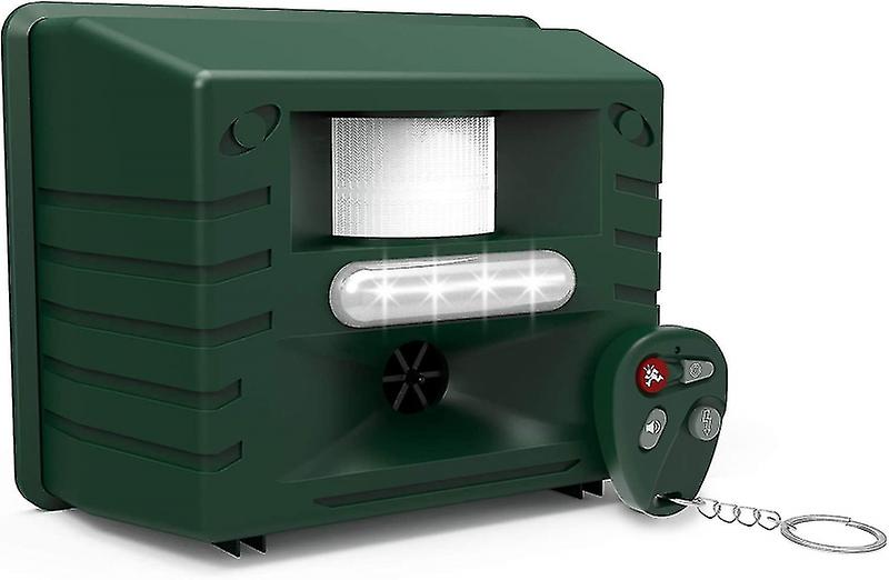 طارد الآفات الحيوانية في الهواء الطلق بالموجات فوق الصوتية ، ساحة الحارس RC مبيد الآفات مكافحة الآفات مع كاشف الحركة ، 4 مفاتيح عن بعد - القوارض ، القطط ، R