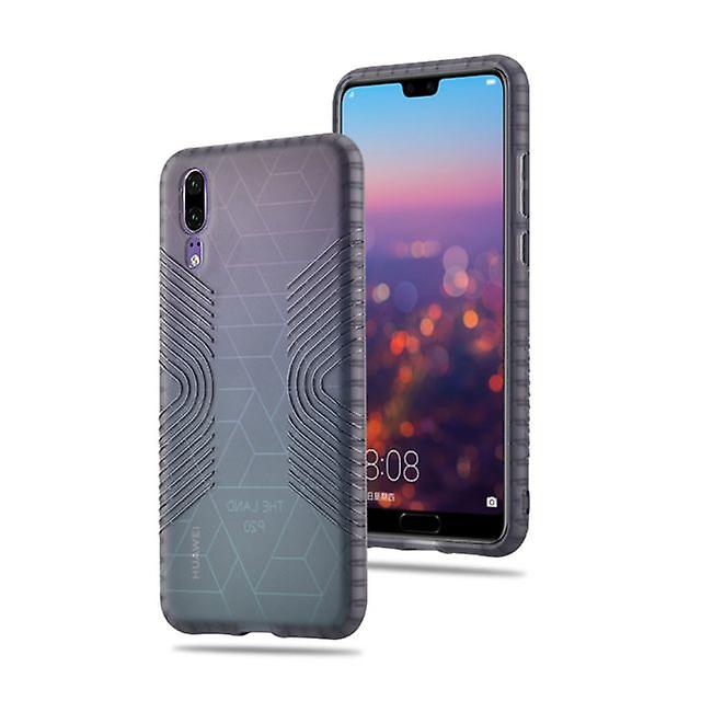 Shockproof Transparent TPU Case for Huawei P20 Pro - Black