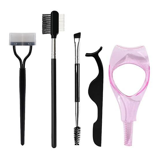 5Pcs/Set Multifunctional Mascara Brush Kit Lash Wand Brush for Natural Lifting Effects & Enhance Lower Lashes Nylon Wool Eyelash Comb for No