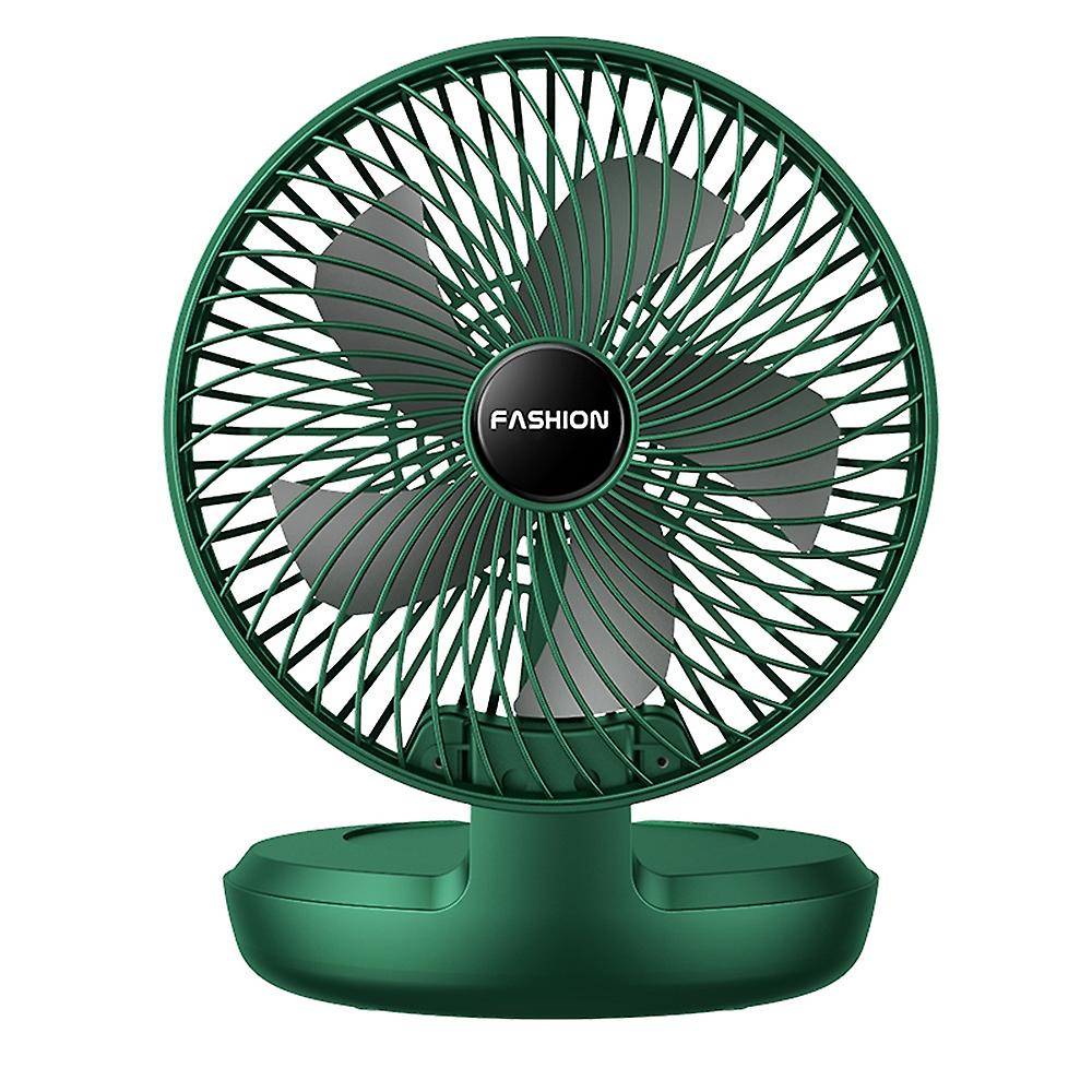 Folding Office Desktop Portable Small Fan 8 inch Green