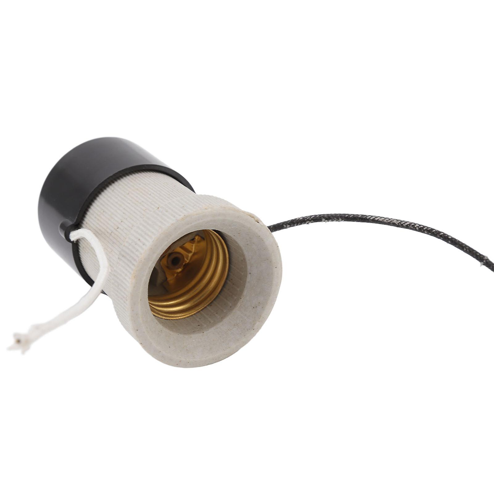 E27 Porcelain Lamp Holder Waterproof 2 Levels Adjustable Temp Heat Insulation Small Tee Heat Light Socket