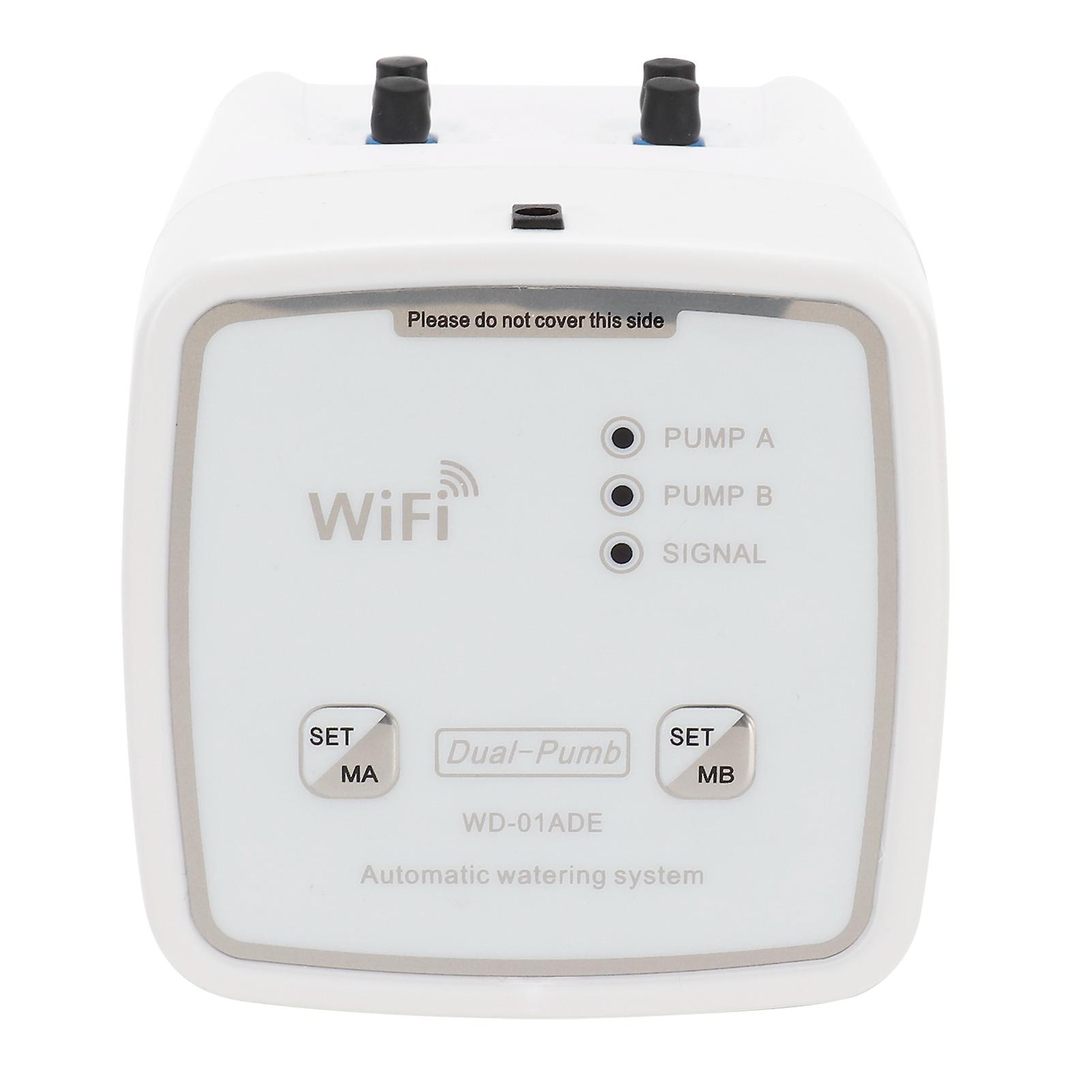 WIFI Intelligent Garden Irrigation Timer Drip Irrigation Kit Watering System 100‑240VDual Pump EU Plug