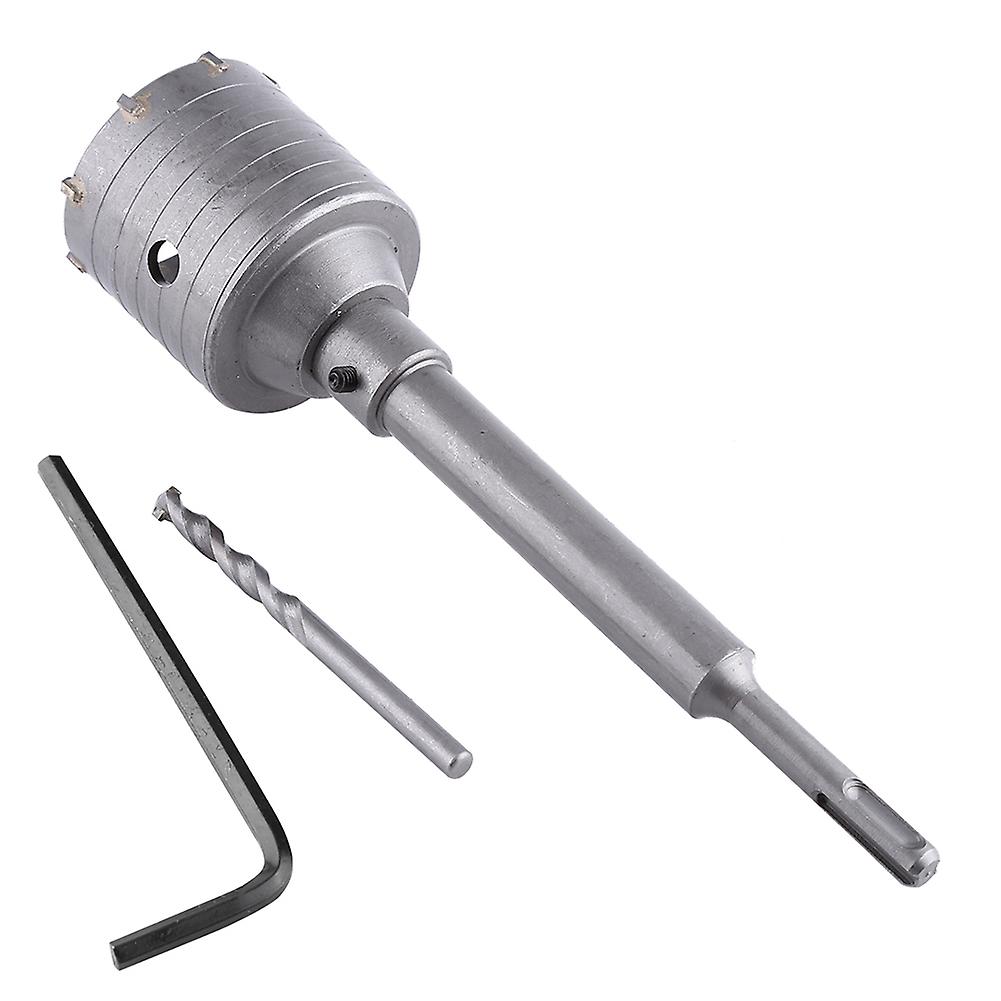 65mm Wall Hole Cutter Drill Bit with 200mm Extended Shank Durable Tungsten Carbide Tip Set Includes Wrench and Connecting Rod for Concrete Brick Wal
