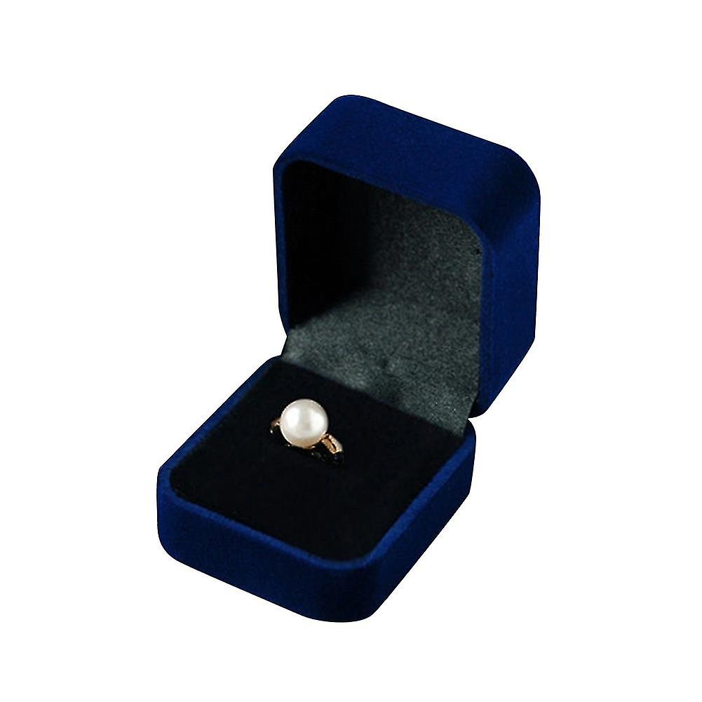 Jewelry Earring Ring Display Storage Organizer Square Lid Open Box Case Gift