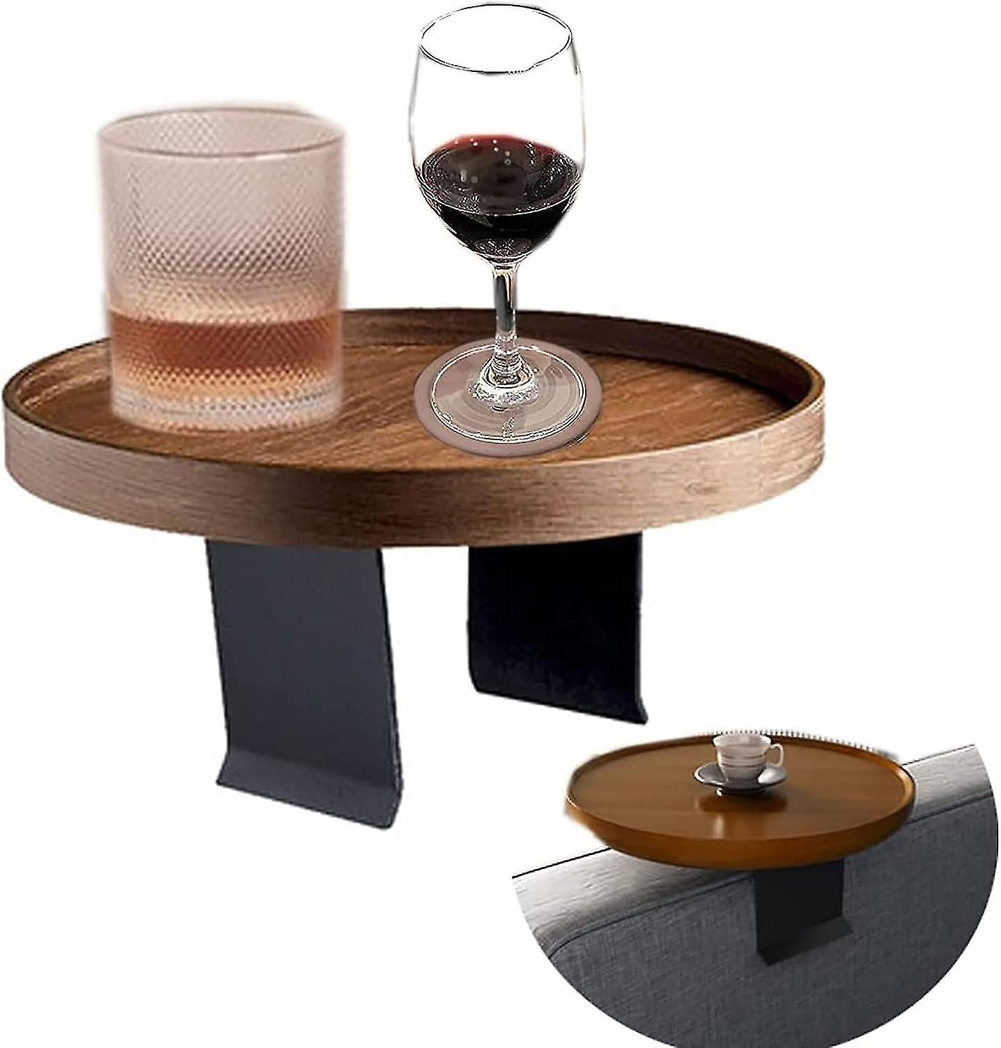 Sofa arm tray table, portable armrest tray fashion clamp on sofa arm table, lightweight luxury solid
