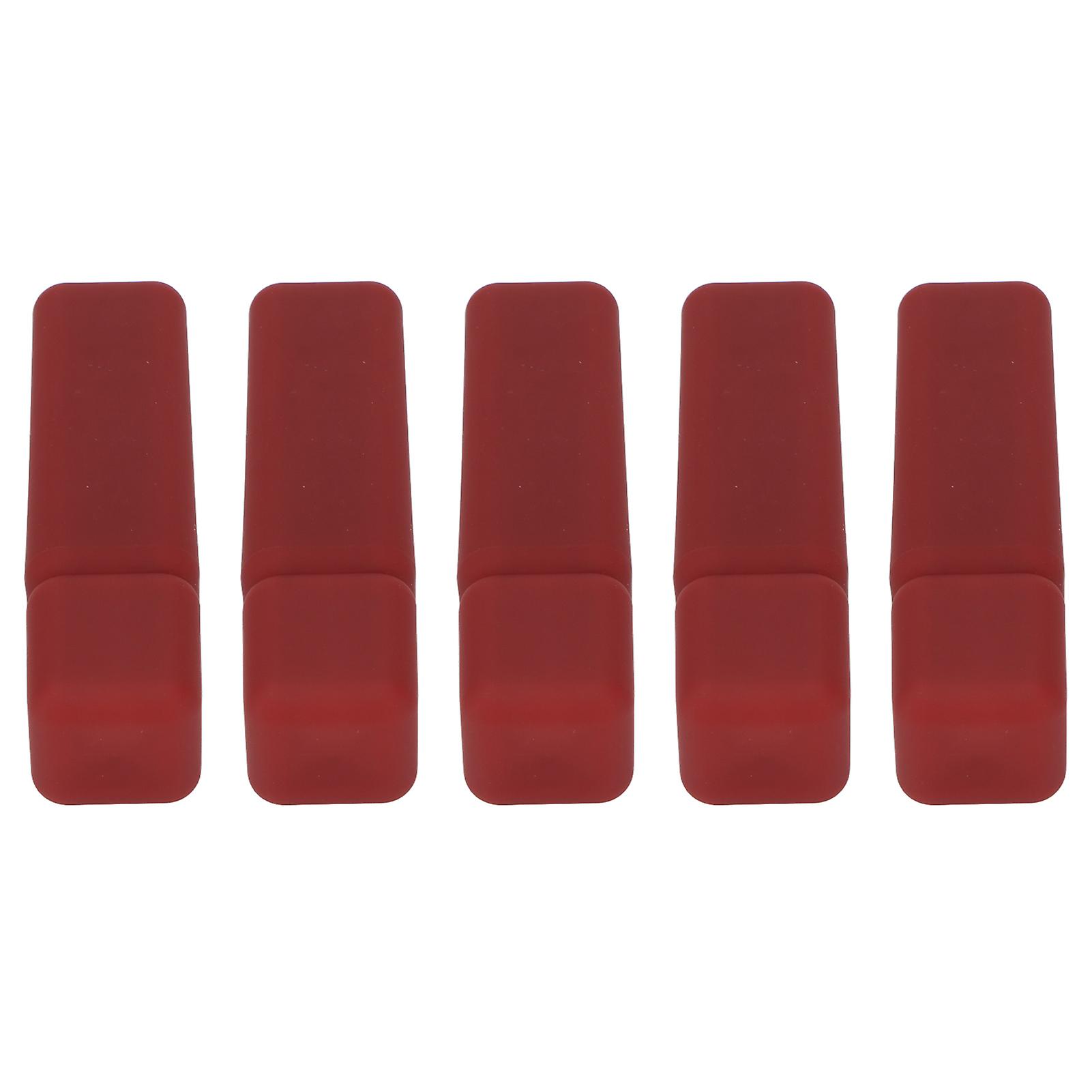 5 Pcs Empty Lip Gloss Tubes Rubber Paint Frosted Texture Refillable Rectangular Lip Balm Bottles Red 